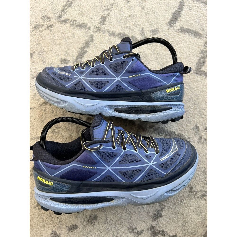 Hoka One One Mafate 4 Trail Running Shoes Size 8.5 Women's 1008325  Blue